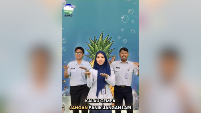 Lirik Tepuk Gempa. [Instagram @infobmkg]